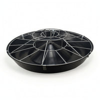 Round Piglet Feeding Trough Anti-Rooting Pig Feeder with Wire Guard Piglet Feeder with Metal Frame for Pigs