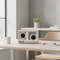 Bluetooth Transparent Speaker Dual-driverDriver Speaker with Clock Compact Gadget Portable for Nightstand