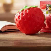 Scented Soft Strawberry Squishy Squeezable Strawberry Press Toy Relaxing Slowreturn Toy Cute for Children, Adults, Desk