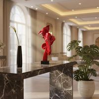 Modern Abstract Sculpture Luxury Look Abstract Sculpture Centerpiece Geometric Statue for Lobby Area, Entryway, Reception Desk