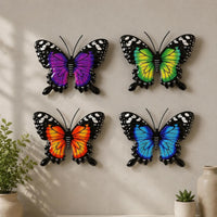 4 Pieces Winged Creature Wall Art Multicolor Metal Winged Creature Wall Decor