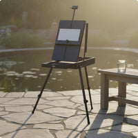 Aluminum Easel Box Multifunctional Portable Easel Box Tripod Design for Studio