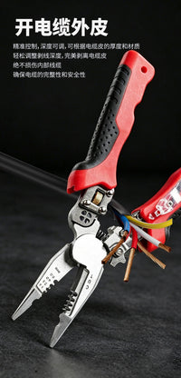 5th Generation Wire Stripper with Voltage Test, Adjustable Roller, Cutting and Crimping