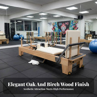 5 Pieces Pilates Reformer Workout Structure Combo Solid Wood Frame Wooden Workout Structure Reformer Full Body Workout Wooden Pilates Studio Equipment