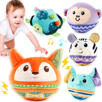 Amazon Children's Musical Bouncing Ball Sound Interactive Toy Early Education Soothing Plush Hand Ball