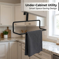 Cabinet and Closet Metal Kitchen Towel Rail for Hanging Cloths, Modern Minimalist Hook and Holder for Students