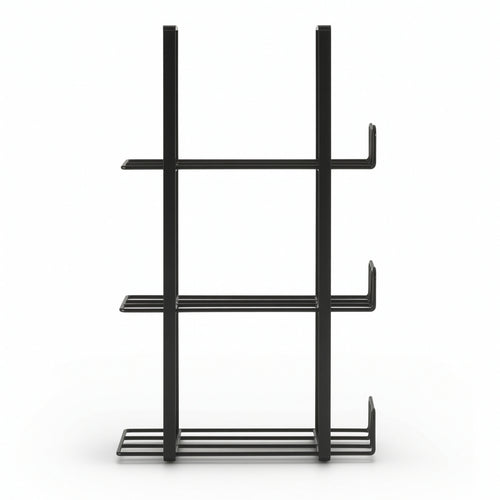 Wall-Mounted Storage Rack Vertical Three-Tier Storage Rack Compact for Bathrooms