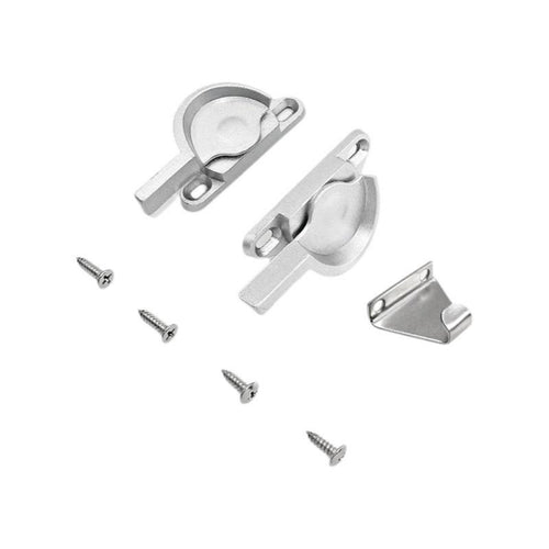 Sliding opening lock, security latch for door panels, zinc alloy, child protection, easy installation