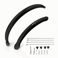 Sturdy Bike Mudguard Set with Hardware Glossy Full-Coverage Bike Fenders Lightweight Full Coverage Mudguard Set Stable for City Riding