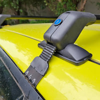 Roof Rack Crossbars Clamp on Roof Rack Crossbar No Hole Cross Rails with Brackets for Commuters, Small Cars, Two Wheelers