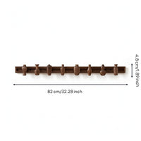 Coat Hanger with Sliding Hooks Easy to Install Wooden Hook Rail Stylish Wall-Attached Coat Rack for Entryway