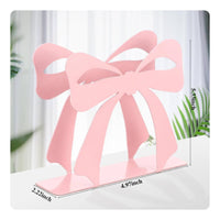 Metal Napkin Stand Vintage Design Rosy Bow Tissue Holder Freestanding