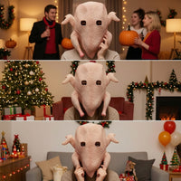 Novelty Roast Chicken Mask Weird Roast Turkey Mask Oversized Comfortable for Adults, Halloween