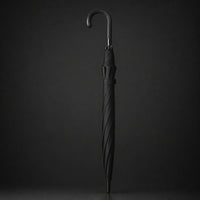 Curved Umbrella with Hook Handle Solid-Color Long Handle Umbrella Classic Water-Repellent for Commuters, Professionals, Commuting, Business Trips, Car Storage