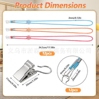 24 Cross Stitch Side Tension Clips, Adjustable Fabric Clamps for Embroidery