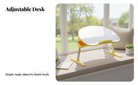 Foldable Design children's Lap Desk eron the movenomic contour Shape Adjustable Folding Lap Table Portable kids' Furniture Rounded Corners for Students, Toddlers, Parents, Bedroom, Homeschooling, Playroom, Classroom