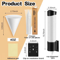 5000 Pieces Paper Cone Cups Multi-Purpose 4 Oz Cone Paper Cups for Office, Party