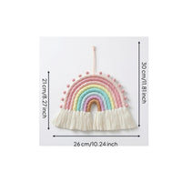 Wall Hanging with Tassels Pastel Decor Bohemian for Nursery, Kids