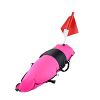 High-Visibility Inflatable Buoy with Flag Streamlined Dive Buoy with Flag Bright Inflatable Marker Buoy Reflective for Divers, Snorkelers, Spearfishers, Snorkeling, Open-Water