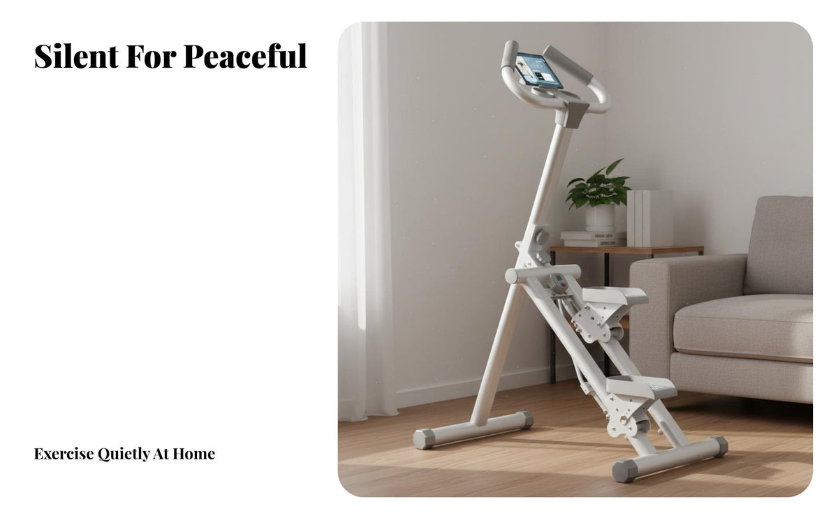 Low Effect Stair Stepper Machine Heavy-Duty Frame Cardio Stair Climber Quiet Operation Home Workout Climber Tablet Holder