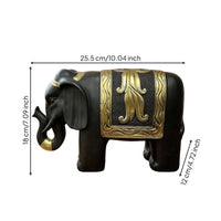 Elephant Figurine with Gold Accents Modern Elephant Figurine Lightweight