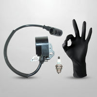 Ignition Coil and Ignition Electrode Plug Kit Compatible Ignition Coil Assembly Engine Parts Insulated Part Heat Resistant