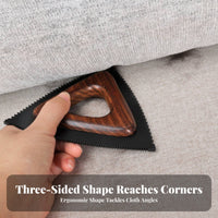 Washable Pet Hair Remover Brush | Serrated Cleaning Edge, Handheld Manual, Triangular Pet Hair Brush, for Sofas