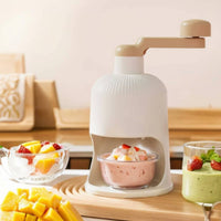 Manual Ice Shaver Easy Operation Portable Fluffy Ice Cone Machine Thickened