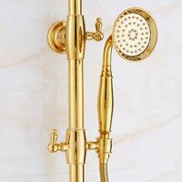 All-Copper Gold European Multifunctional Ceramic Shower Set