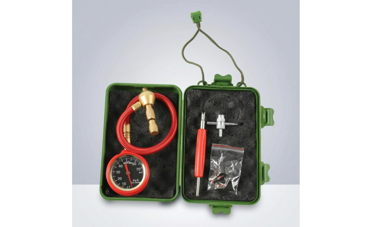 Handheld Tire Pressure Gauge Kit Analog Tire Pressure Gauge with Case Accurate Heavy-Duty for Mechanics, Workshop