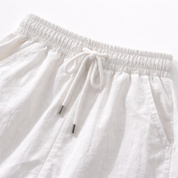 Ladies Trousers for Women UK with Elasticated High Waist, Wide Leg Summer Style in Cooling Ice Silk Material