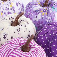 Autumn Fabric Pumpkin Decor, Simulation Pumpkin, Thanksgiving Decoration, Plaid Maple Leaf Pumpkin Ornament