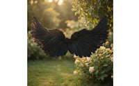 Angel Wings Feathered Feather Wings Wing Accessory Black Lightweight for Halloween, Cosplay