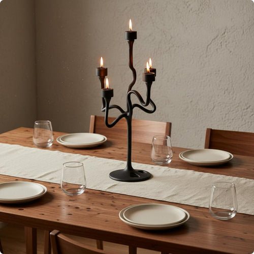 Spiral Candle Holder Nordic Style Metal Candle Stand Matte Candlestick for Entryway, Hotel, Restaurant