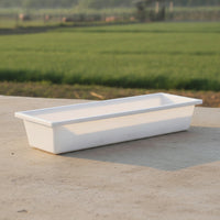 Livestock Trough Thickened Feed Trough Livestock Feeder Reinforced Hanging Feeder Molded for Farmers, Farm, Barn
