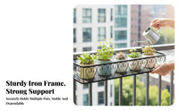Railing Planter Holder Hanging Design Balcony Railing container Space-Saving
