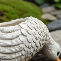 Resin Duck Sculpture Pot Creative Design Duck Flower Pot Weather Resistant