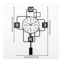 Wall Clock with Geometric Frame Modern for Interior Designers, Homeowners
