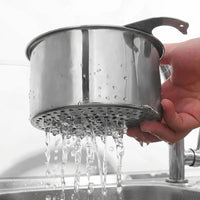 Kitchen Sink Colander Stainless Steel Drain Basket, Hanging Drain Rack Sink Organiser, Stainless Steel 201 Compact Sink Basket with Circular Holes