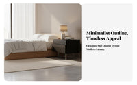 Single-Drawer End Table Minimalist Design Nightstand Light Luxury Aesthetic