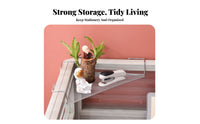 Space-Saving Design Triangular Cubicle Shelf Versatile Display Corner Rack Sturdy Support Office Organizer Strong Load-Bearing for off-Site Workers, Students, Home Gardeners, Balcony, Desk, Workspace, Study Room