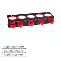Space Saving 5-Position Car Car-Care Rack Multi Shelf Wall-Mounted Car Wash Tool Holder for Auto Repair Shops, Garage