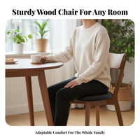 Upholstered Side Chair Ergonomic Backrest Upholstered H-Back Stool for Families