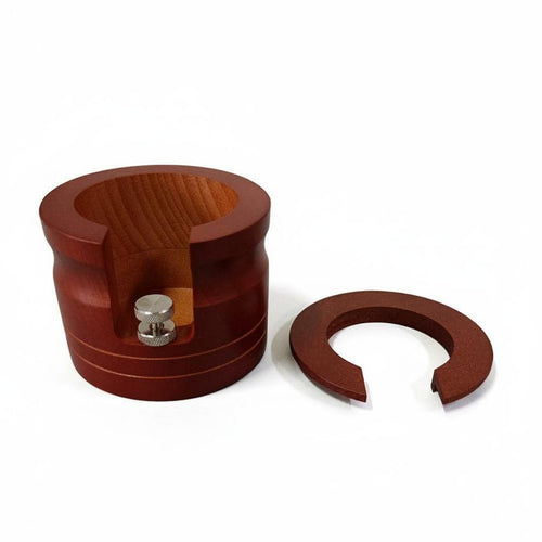Coffee Machine Base Wooden Tamper Holder Espresso Portafilter Stand Adjustable Height Natural Solid Wood Stable Tamping Suitable for Home Barista Commercial Cafe