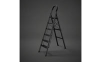 Non-Slip Step Ladder with Handrails Slim Foldable Step Ladder Portable Wide for Home, Closet