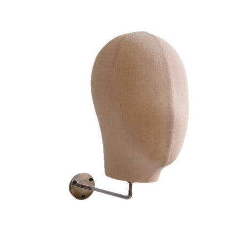 Wall-Mounted Mannequin Head Metal Arm Wall-Attached Mannequin Head Space Saving