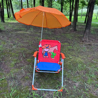 Foldable Children's Beach Chair with Umbrella