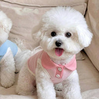 Dog T-Shirt for Small Breeds, Ribbed T-Shirt Style Small Dog Clothes, Polyester Pet Summer Wear, Sleeveless Spring Summer Outfit 1pk