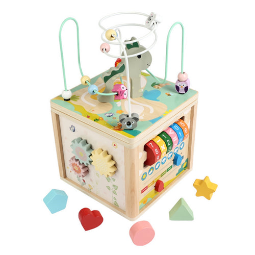 Activity Cube Interactive Bead Maze Sensory for Nursery, Preschool, Kids, Babies