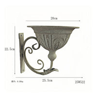 Wall Flower Pot Holder Rustic Hanger Vintage for Balcony, Entryway, Gardeners